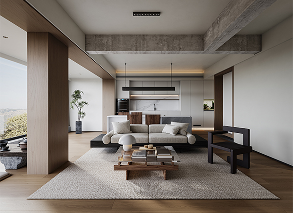 珠江俊園-120㎡通透橫廳設(shè)計(jì)，盡顯動(dòng)線自由